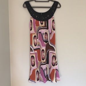 Fall/Autumn Beaded, Pleated Dress